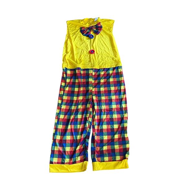 HauntLook Creepy Clown Halloween Costume Red Blue Yellow Unisex Medium New - Picture 6 of 12
